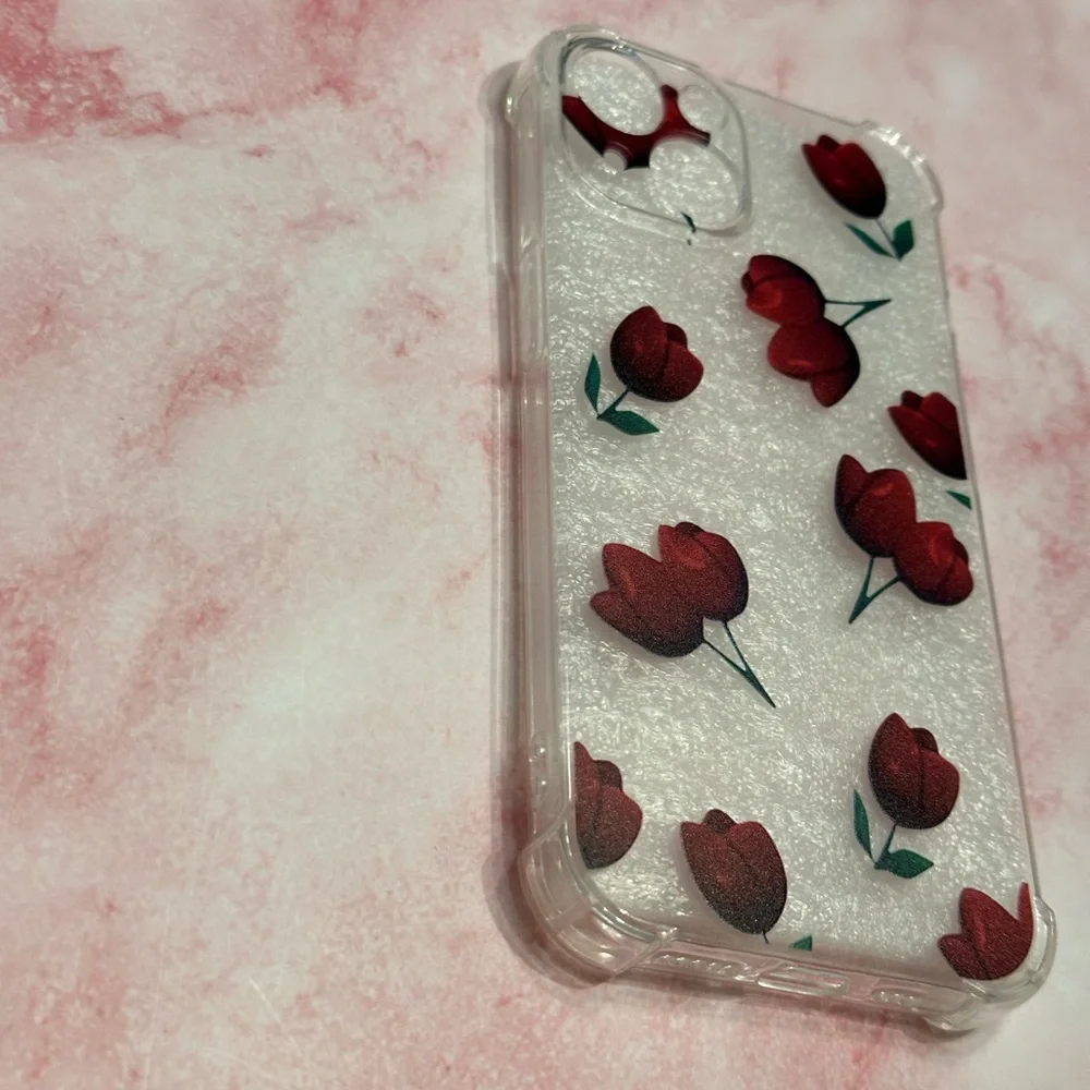 iPhone 14 Red Tulip Case - Picture 3 of 4